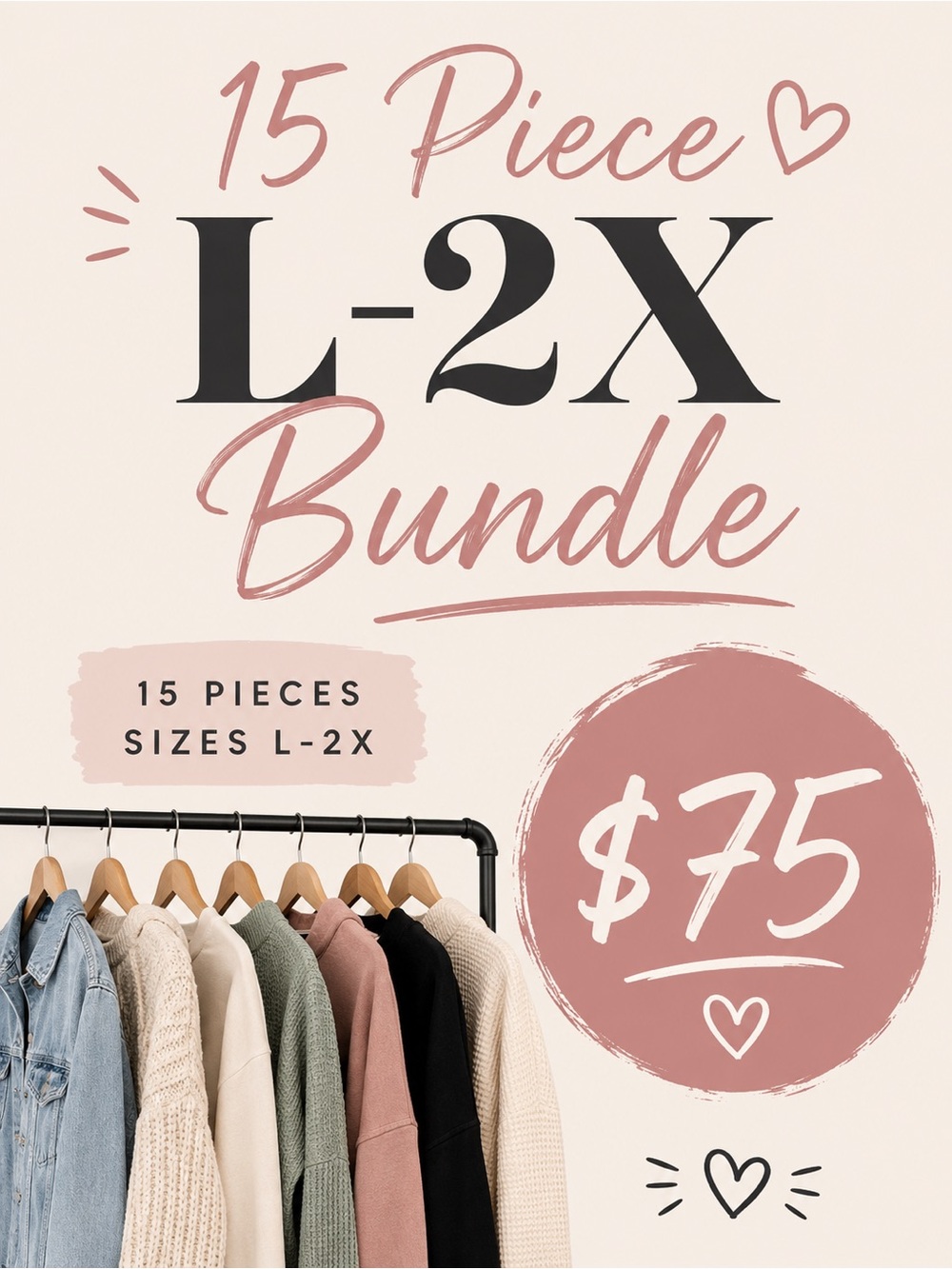 15 piece L-2X bundle